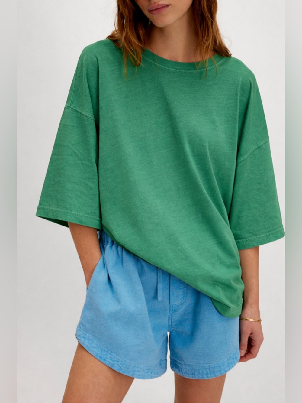 NWOT Free People We The Free Perfect Oversized Tee - Green - XL *IR* - Picture 2 of 10